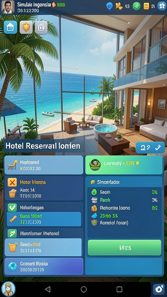 Tampilan dunia yang indah dan penuh warna dalam game.