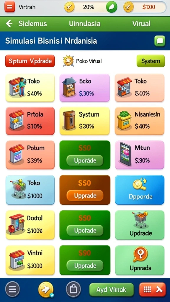 Tampilan menu utama yang intuitif dan menarik.