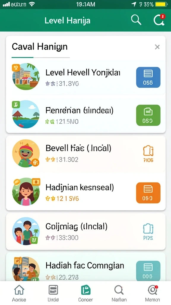 Tampilan menu utama game 9939 yang menarik.
