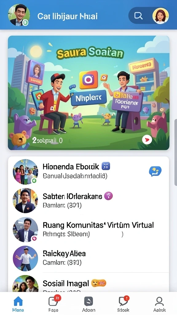 Interaksi sosial antara pemain di 9939.