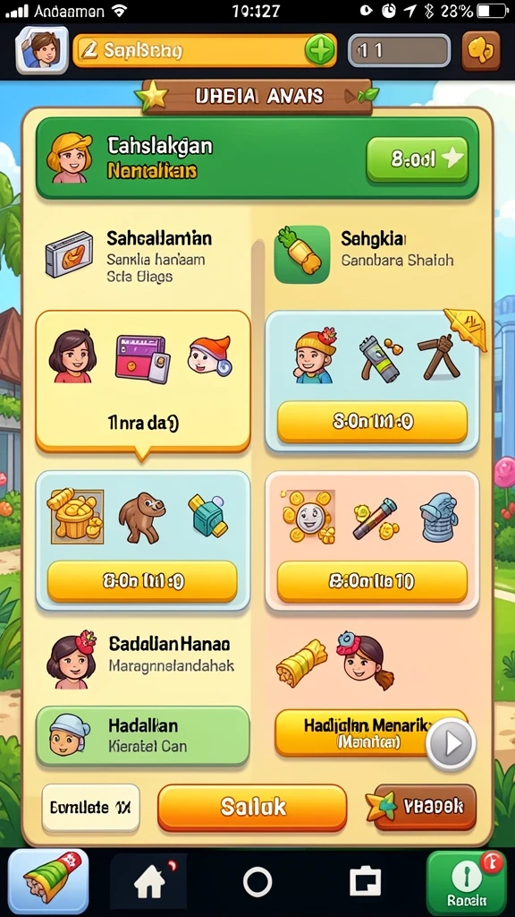 Ragam karakter dengan desain unik dan menarik.