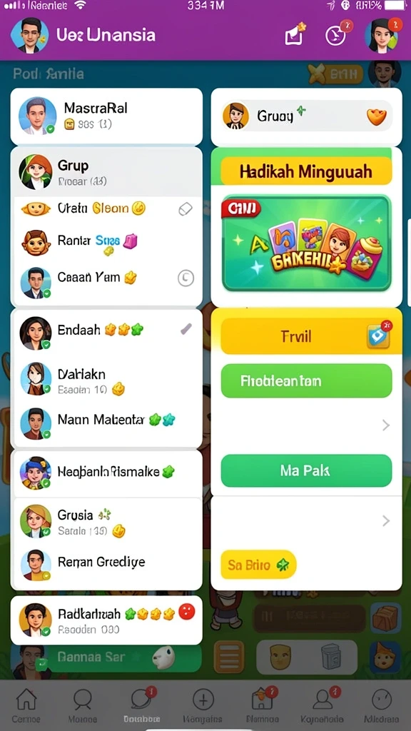 Fitur multiplayer yang memungkinkan interaksi antar pemain.