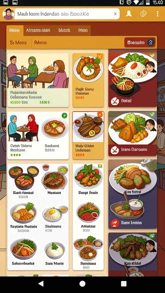 Tampilan menu utama BOS5000 yang menarik.