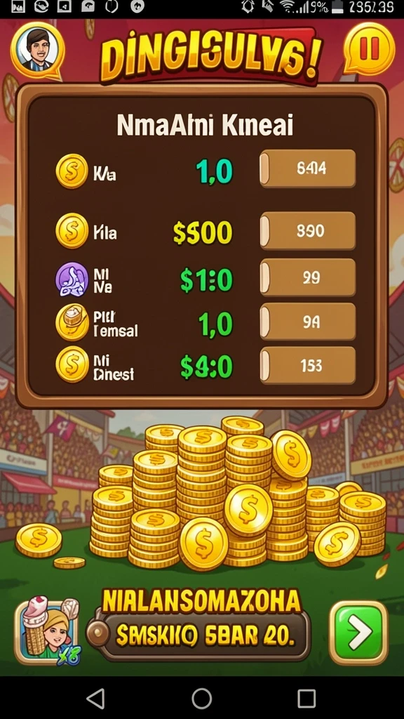 Tampilan antarmuka game yang modern dan menarik.