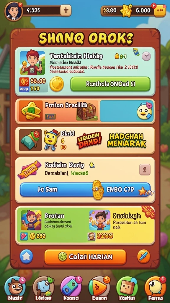 Fitur kompetisi untuk menantang teman-teman.