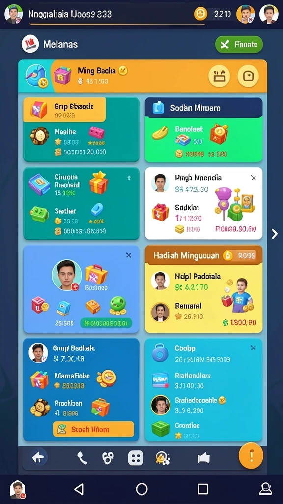 Tampilan karakter yang beragam dan menawan.