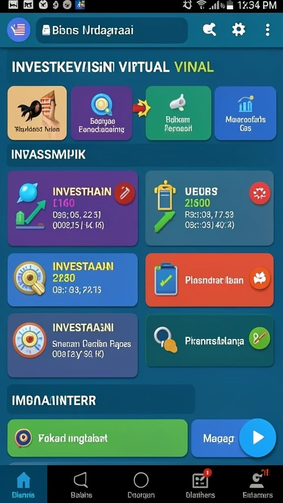 Tampilan utama yang menarik dengan banyak pilihan karakter.