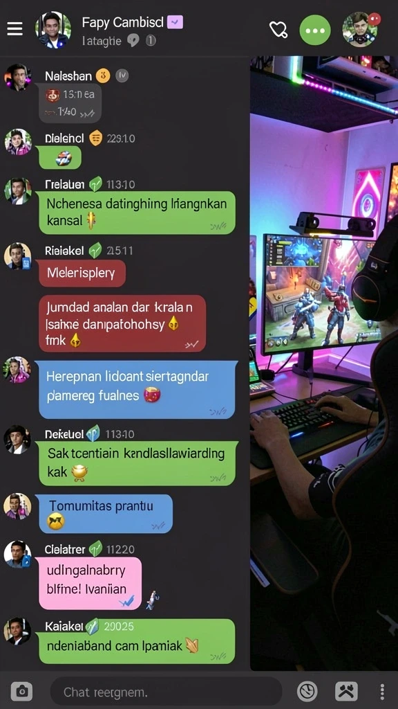 Fitur komunitas untuk berinteraksi dengan pemain lain.