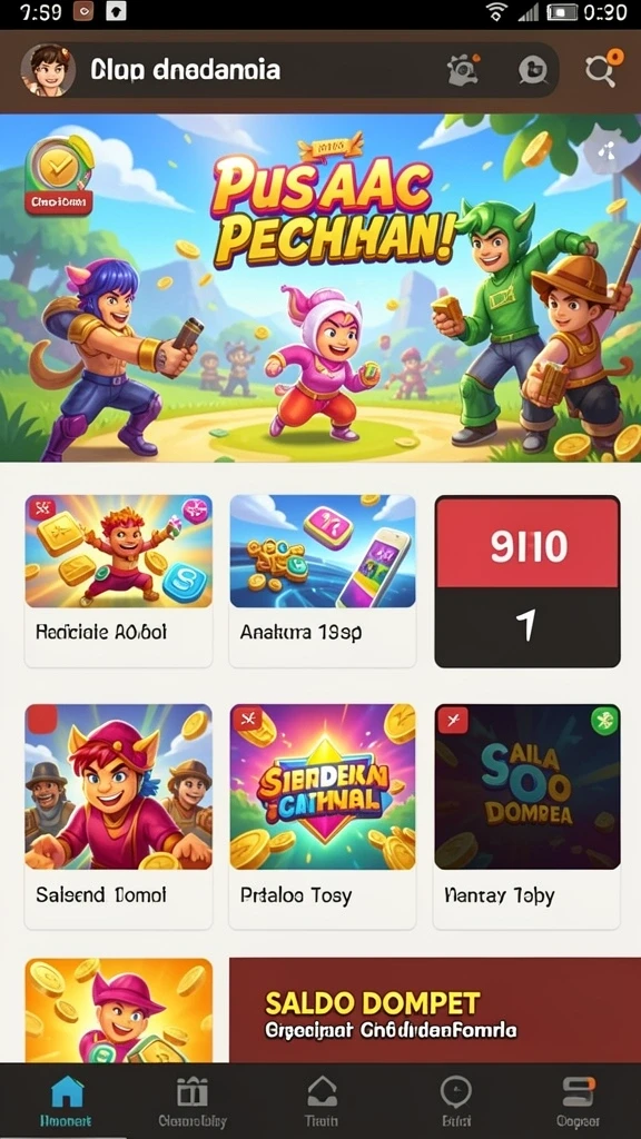 Sistem karakter yang dapat disesuaikan.