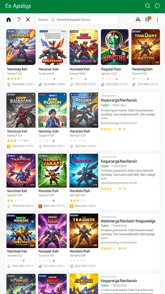 Tampilan antarmuka game yang menarik dan intuitif.